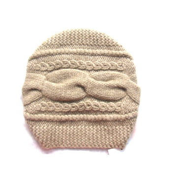 100%Cashmere Big Cable Hat Hand Knit